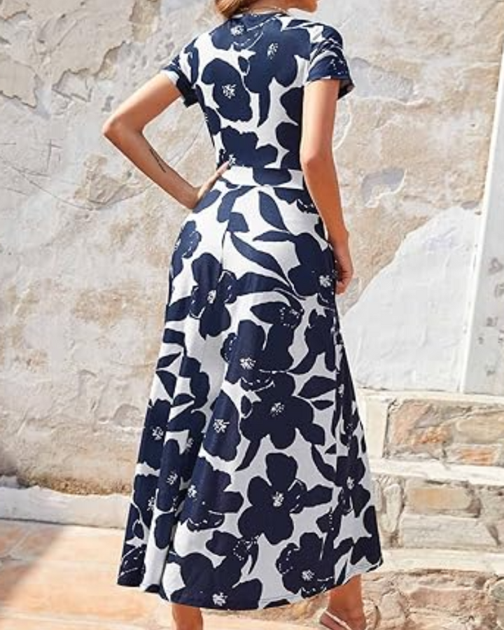 HAILEA - Printed Maxi Dress With Pockets