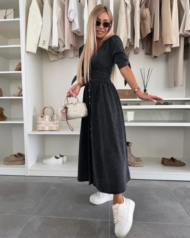 EVANIA - Elegant Denim Dress