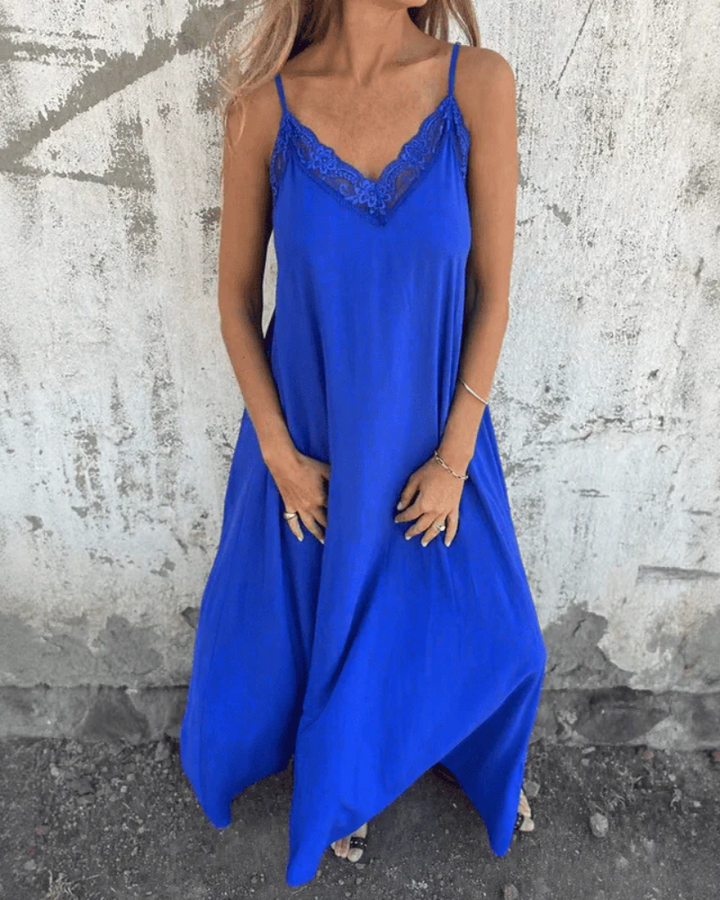 VANARA - ELEGANT LACE TRIM DRESS