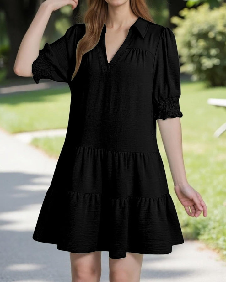 OLARA - TIERED FLOWY DRESS
