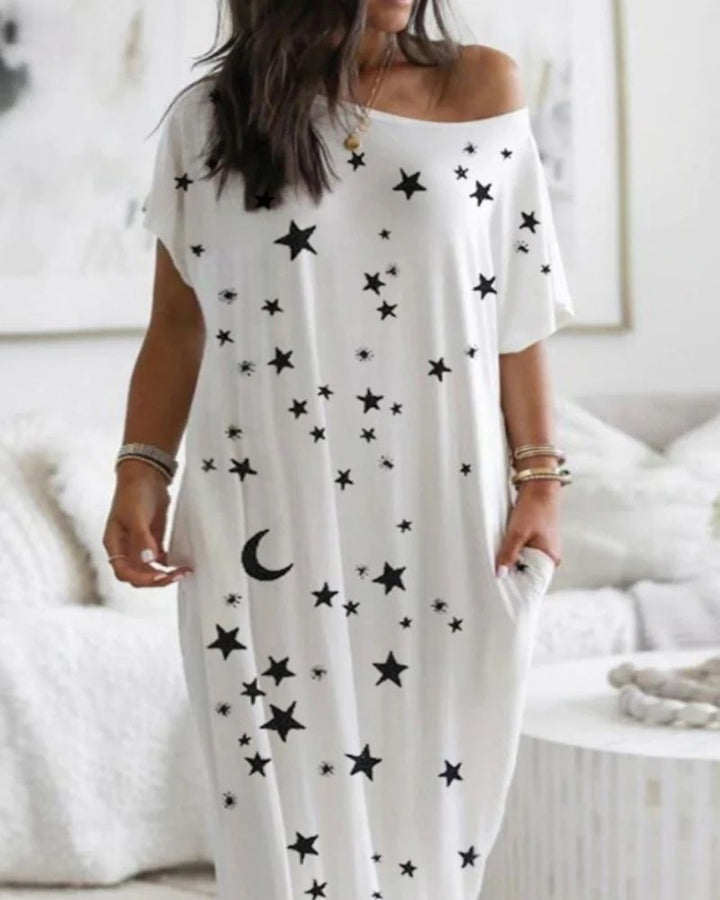 LUNARI - Loose Fit Round Neck Sleep Nightdress