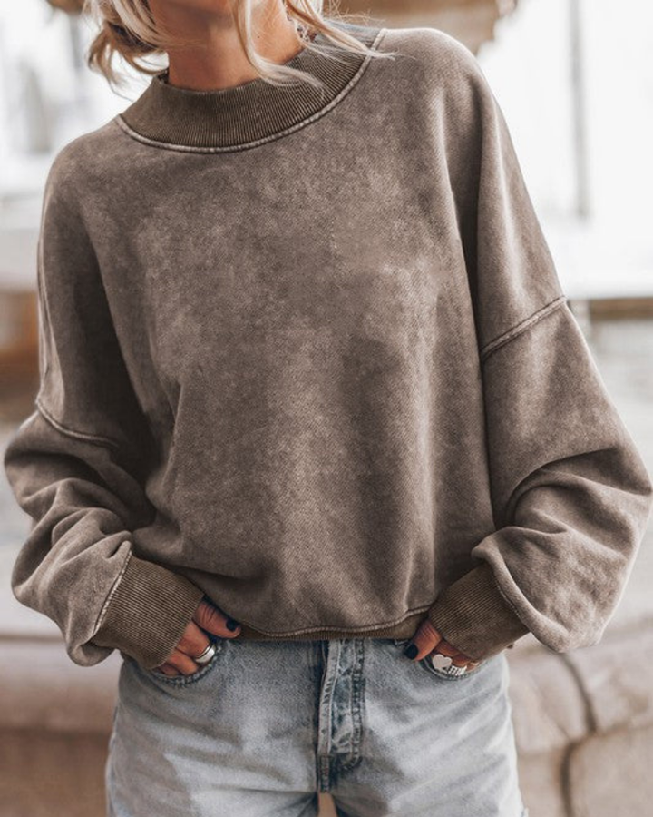 GIZELA - STYLISH WASHED SWEATER