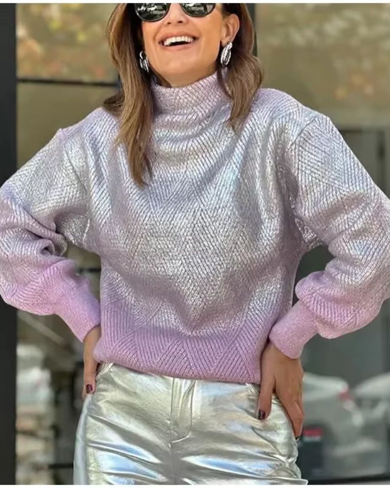 LENA - Sparkling Gradient Knitted Sweater