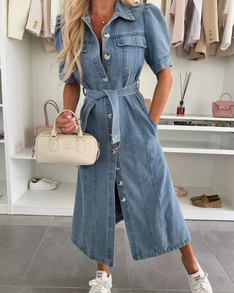FINMERA - STYLISH DENIM DRESS