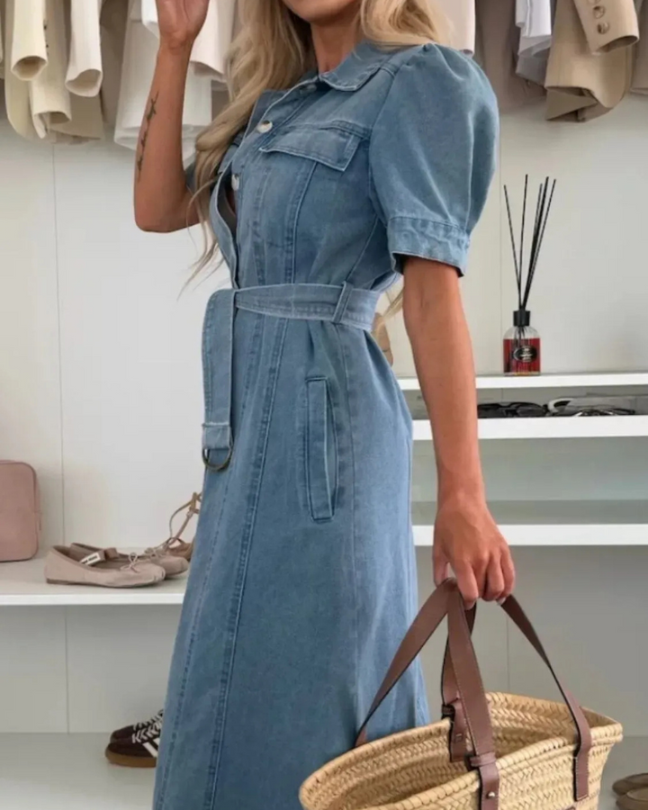 FINMERA - STYLISH DENIM DRESS