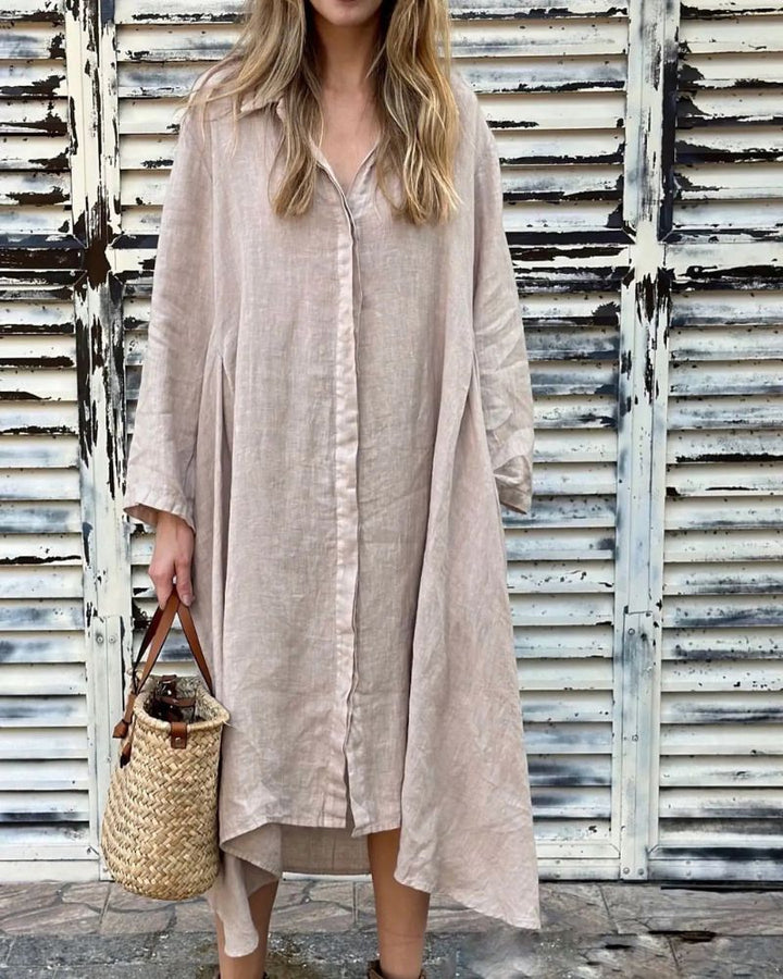 IARENI - COTTON AND LINEN DRESS