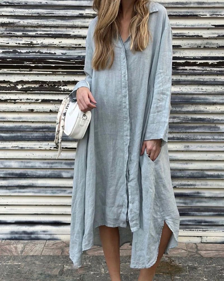 IARENI - COTTON AND LINEN DRESS