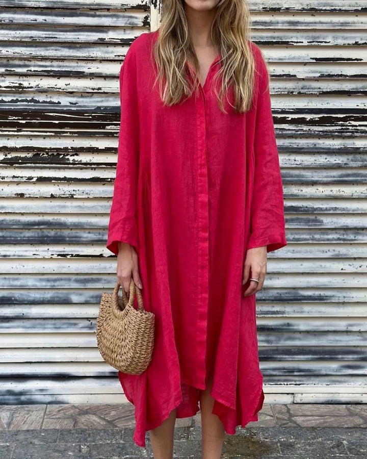 IARENI - COTTON AND LINEN DRESS