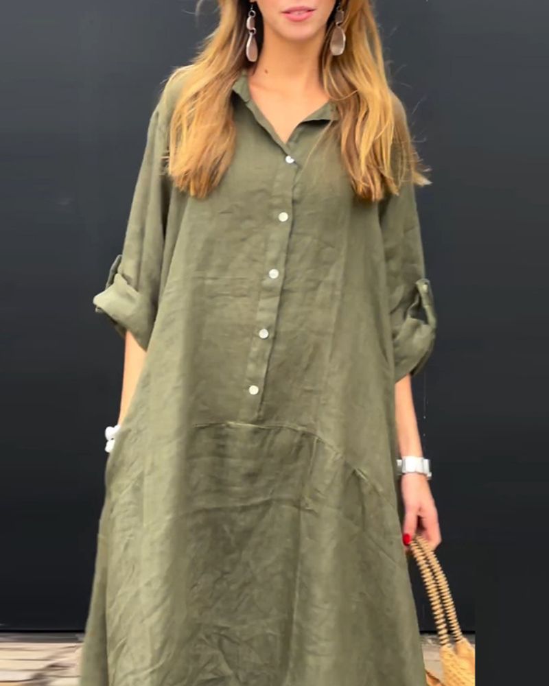 ELANU - Cotton and Linen blend Dress