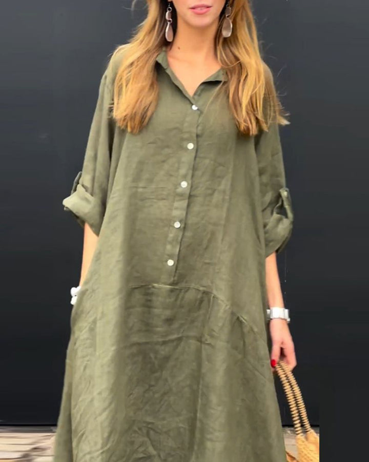 ELANU - Cotton and Linen blend Dress