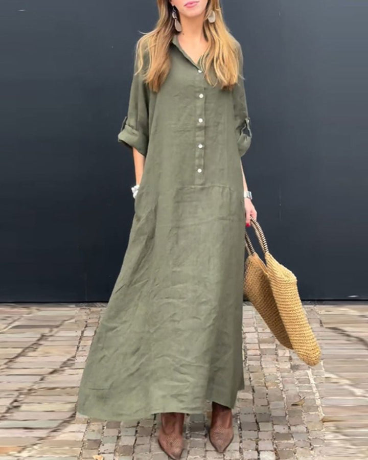 ELANU - Cotton and Linen blend Dress