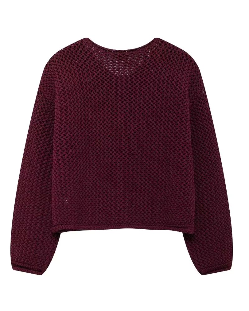 SIRA - BURGUNDY CARDIGAN