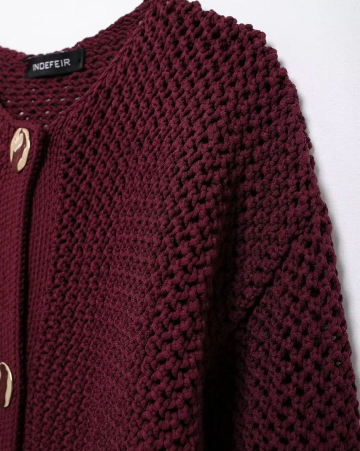 SIRA - BURGUNDY CARDIGAN