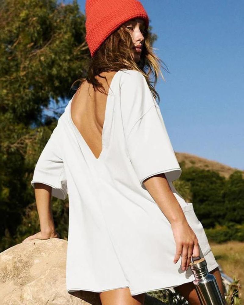 LARA - OVERSIZED COMFY ROMPER TEE