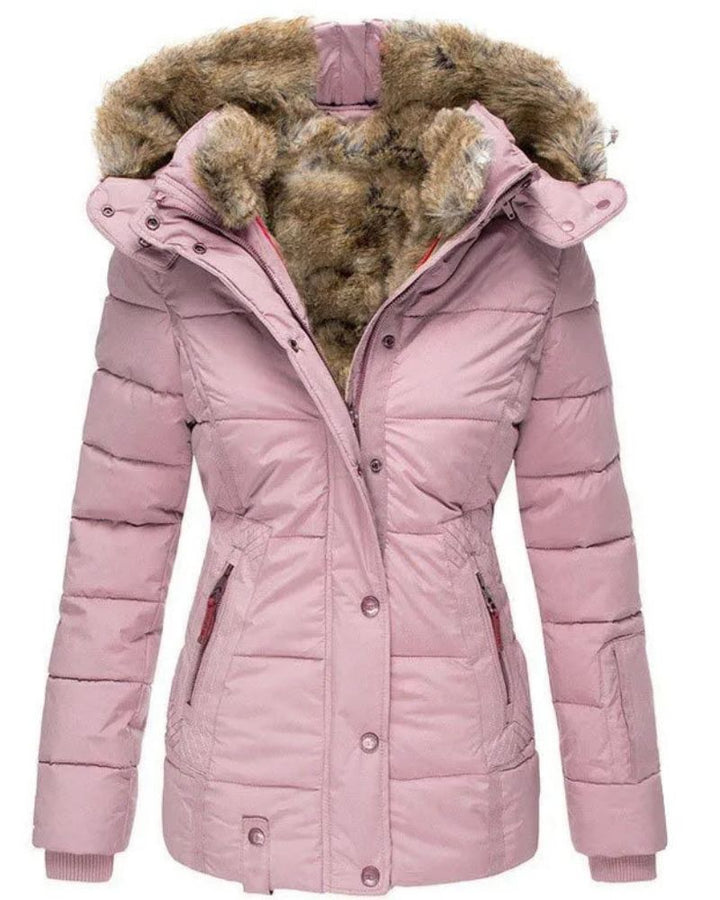 LIENA - Warm winter coat with fur lining