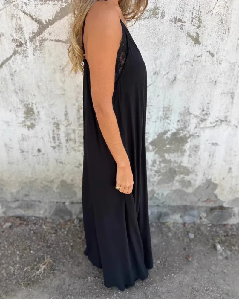 VANARA - ELEGANT LACE TRIM DRESS