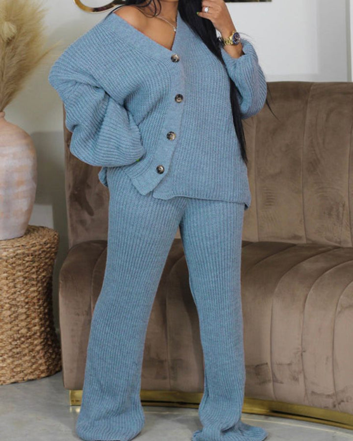 DILESA - Knitted Cardigan & Pants Set