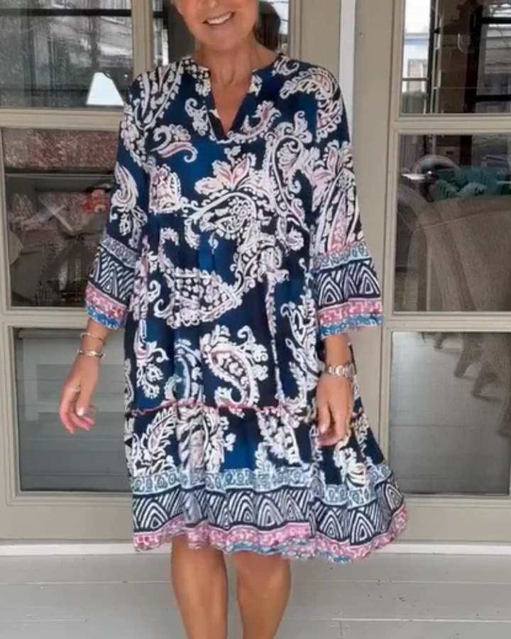 SIERADE - BOHO PRINTED DRESS